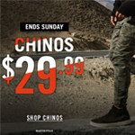 Hallensteins Promo Code - Chinos at $29.99