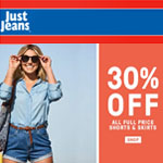 Just Jeans Promo Voucher - 30% OFF ALL FULL PRICE!
