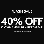 Kathmandu Promo Coupon - 40% OFF - FLASH SALE