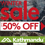 Kathmandu Promo Coupon - Winter Sale up to 50% OFF