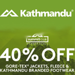 Kathmandu Promo Coupon - 40% OFF