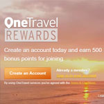 OneTravel Promo Code - Earn 500 bonus points!
